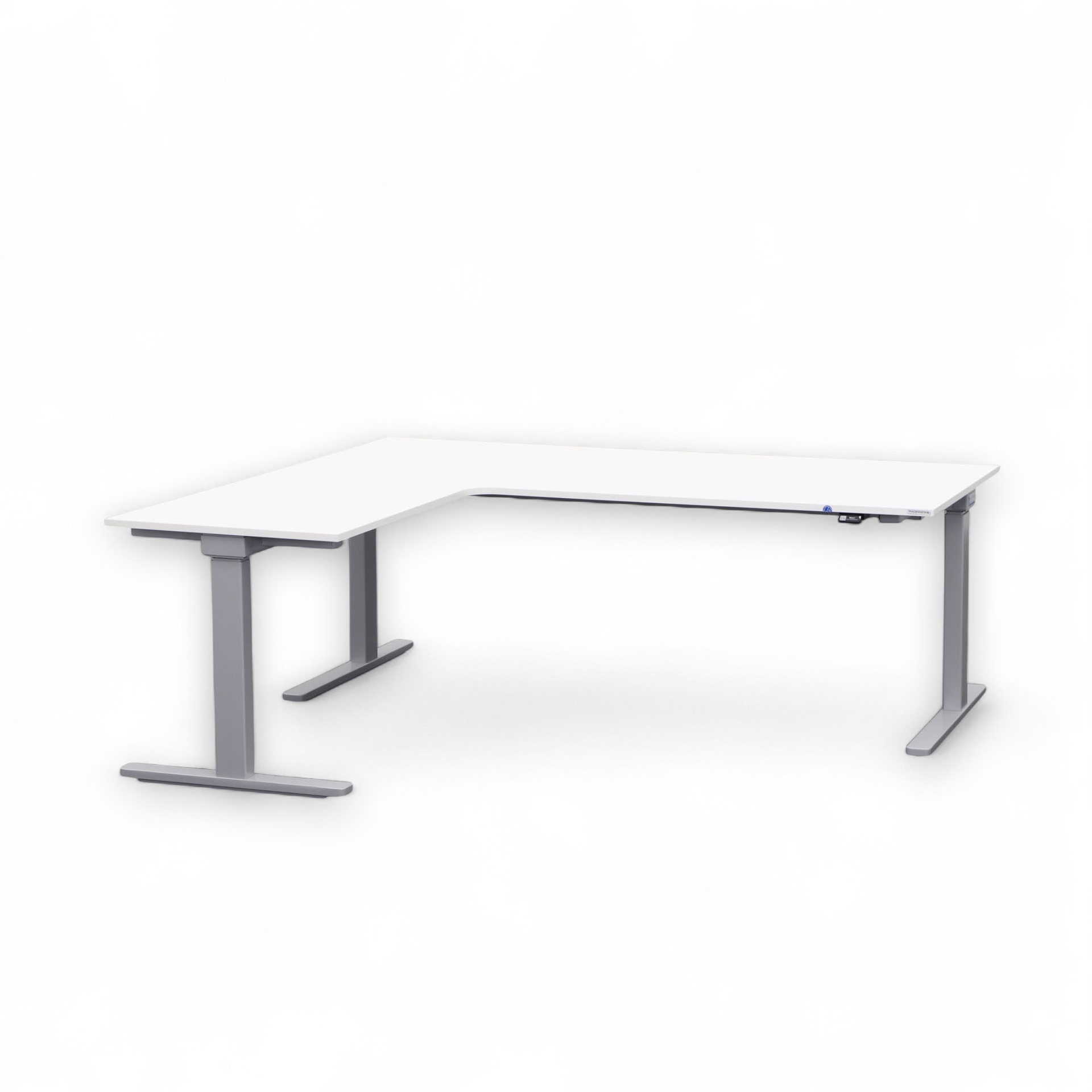 Height-adjustable corner desk Tradingzone Smartline short side left (White, New)