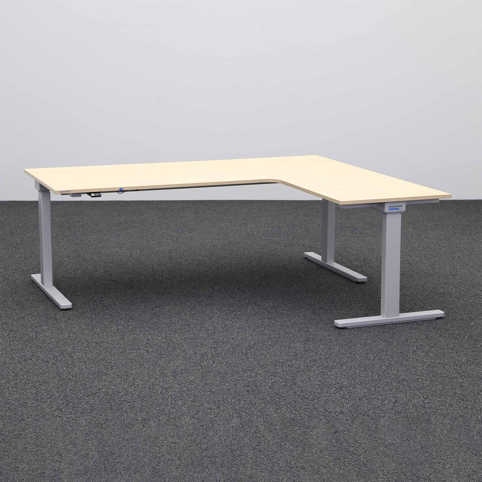 Sitz-/Steh-Ecktisch Tradingzone Smartline kurze Seite rechts (Eiche, Neu)