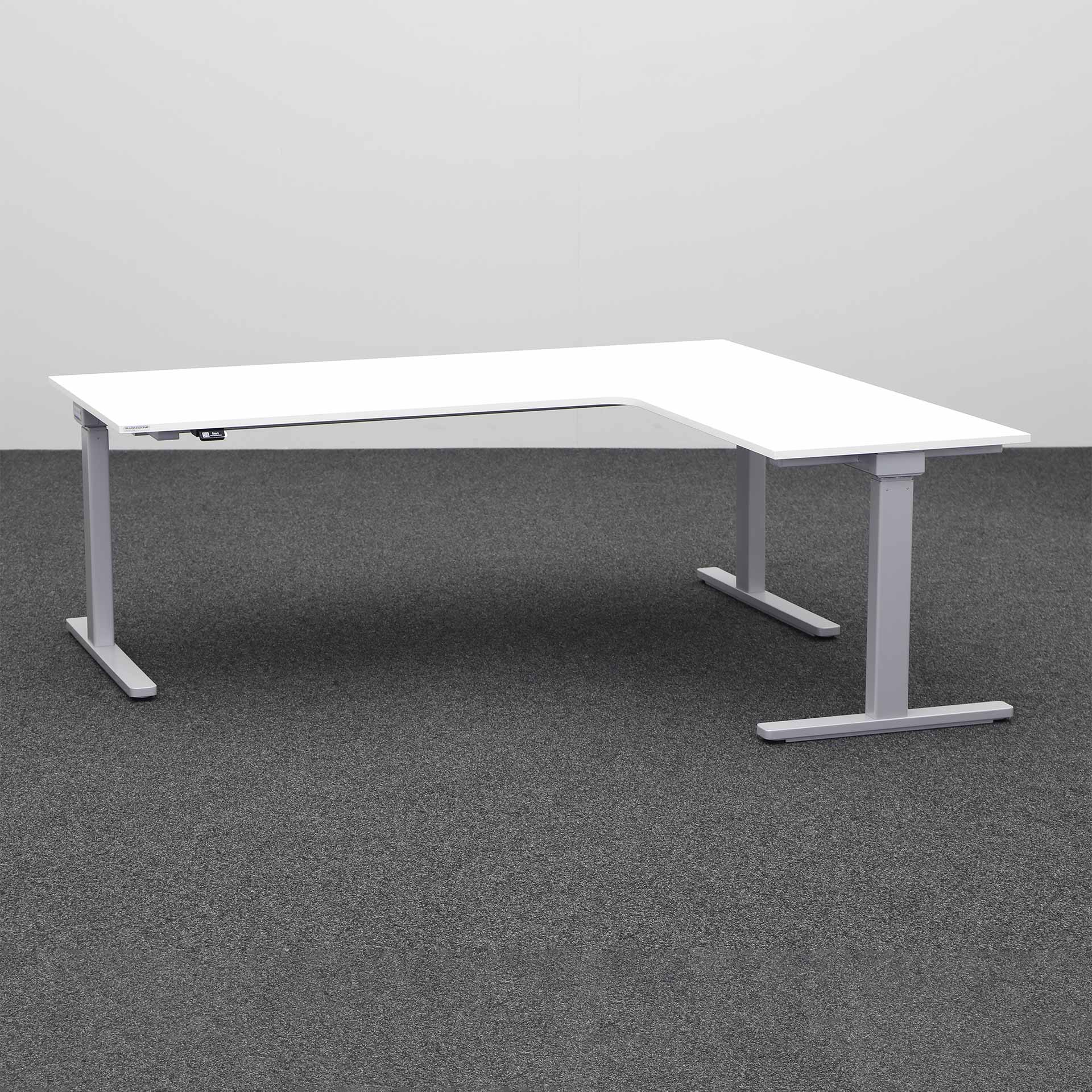 Table d'angle assis/debout Tradingzone Smartline côté court à droite (Blanc, Nouveau)