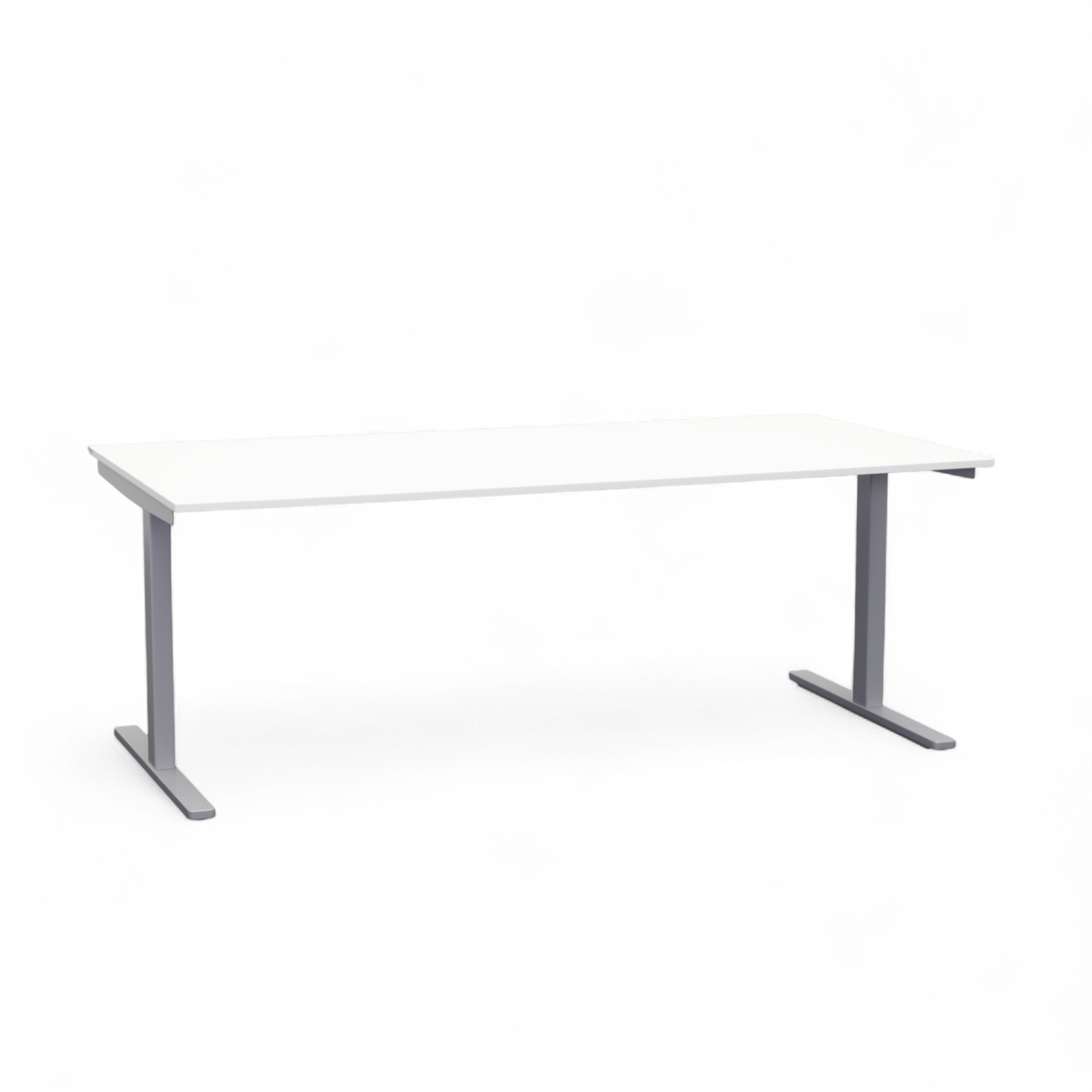 Image of Sitzungstisch Tradingzone Smartline 200x100 cm, Weiss/Silbergrau, Rechteckig, Neu, Tisch - Hochwertig & langlebig