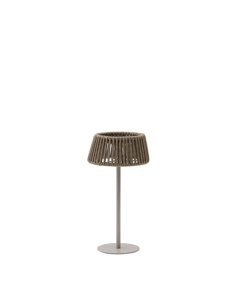 Kave Home Aldet Outdoor-Solar-Tischlampe (Hellgrau, Neu)
