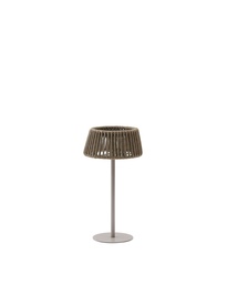 Kave Home Aldet Outdoor-Solar-Tischlampe (Hellgrau, Neu)
