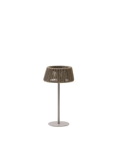 Kave Home Aldet Outdoor-Solar-Tischlampe (Hellgrau, Neu)