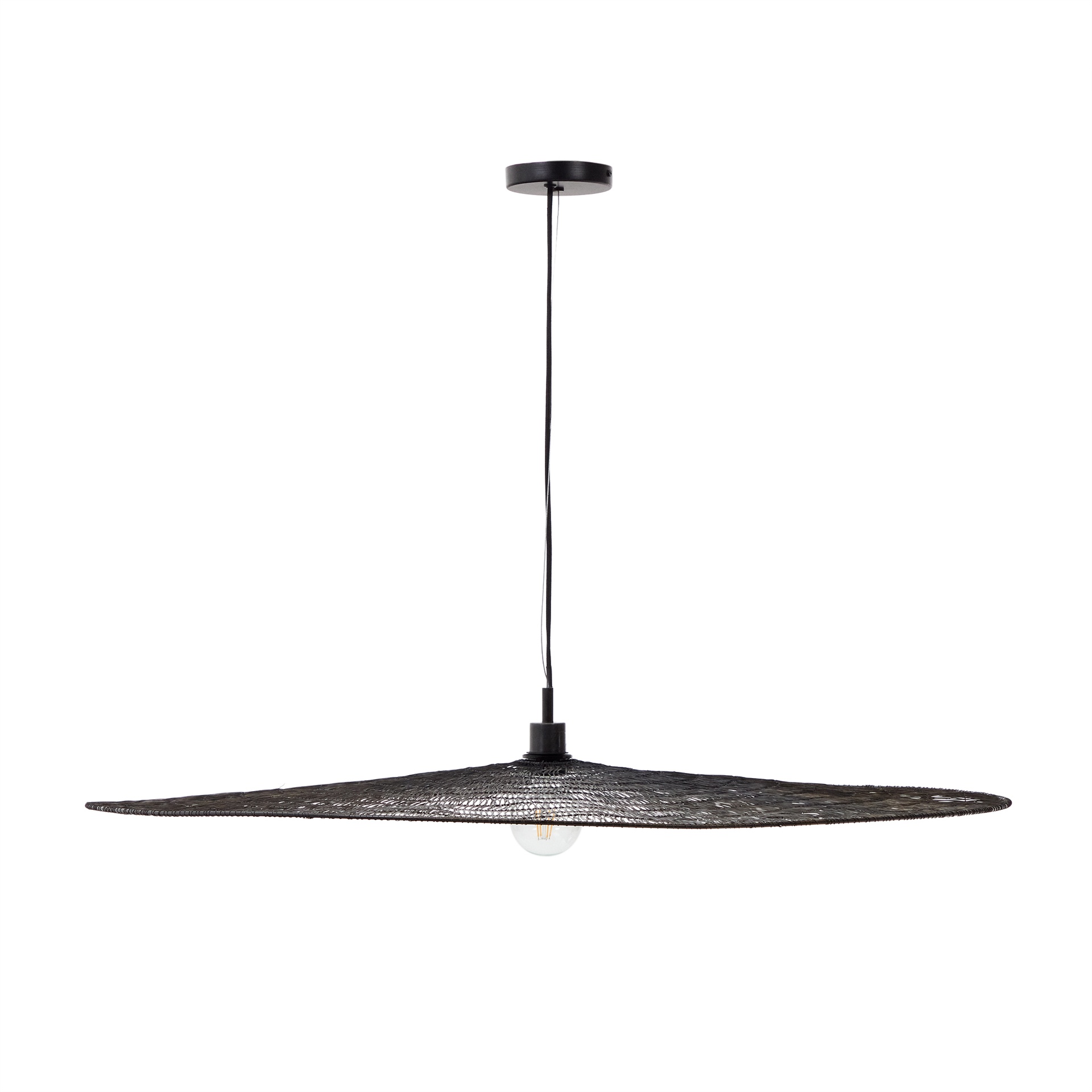 Plafonnier Makai en métal avec finition noire Ø 100 cm (Nouveau)