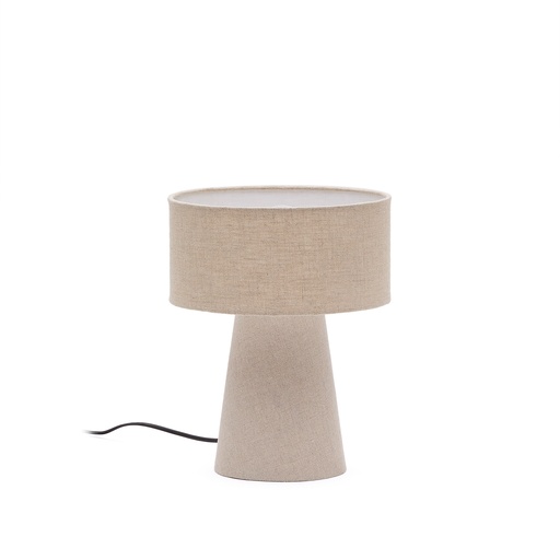 Algaida Tischlampe aus grauem Stoff (Neu)