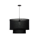 Kave Home Mariela Schirm für Deckenlampe aus Leinen (Neu, Schwarz)