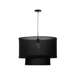 Kave Home Mariela Schirm für Deckenlampe aus Leinen (Neu, Schwarz)
