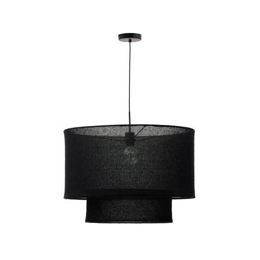Kave Home Mariela Schirm für Deckenlampe aus Leinen (Neu, Schwarz)