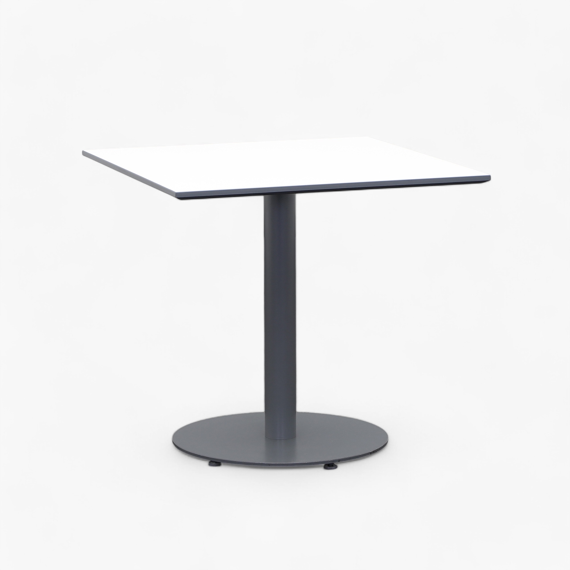 Konferenztisch Lista LO mit Stahlfuss (Lichtgrau, Normal Gebraucht, 80x80, Anthrazit, Anthrazit)