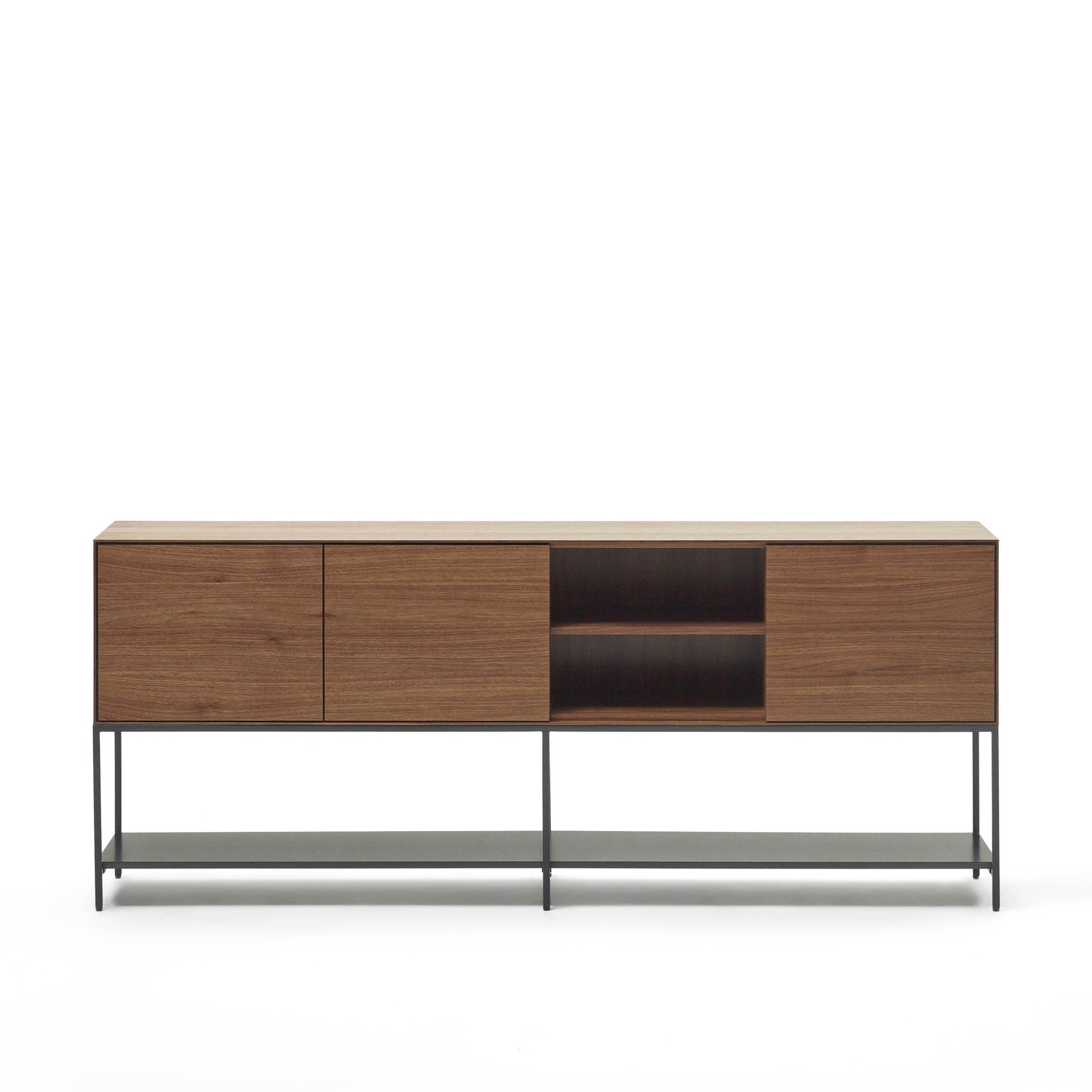 Vedrana Sideboard (Nussbaum, Neu, Schwarz)
