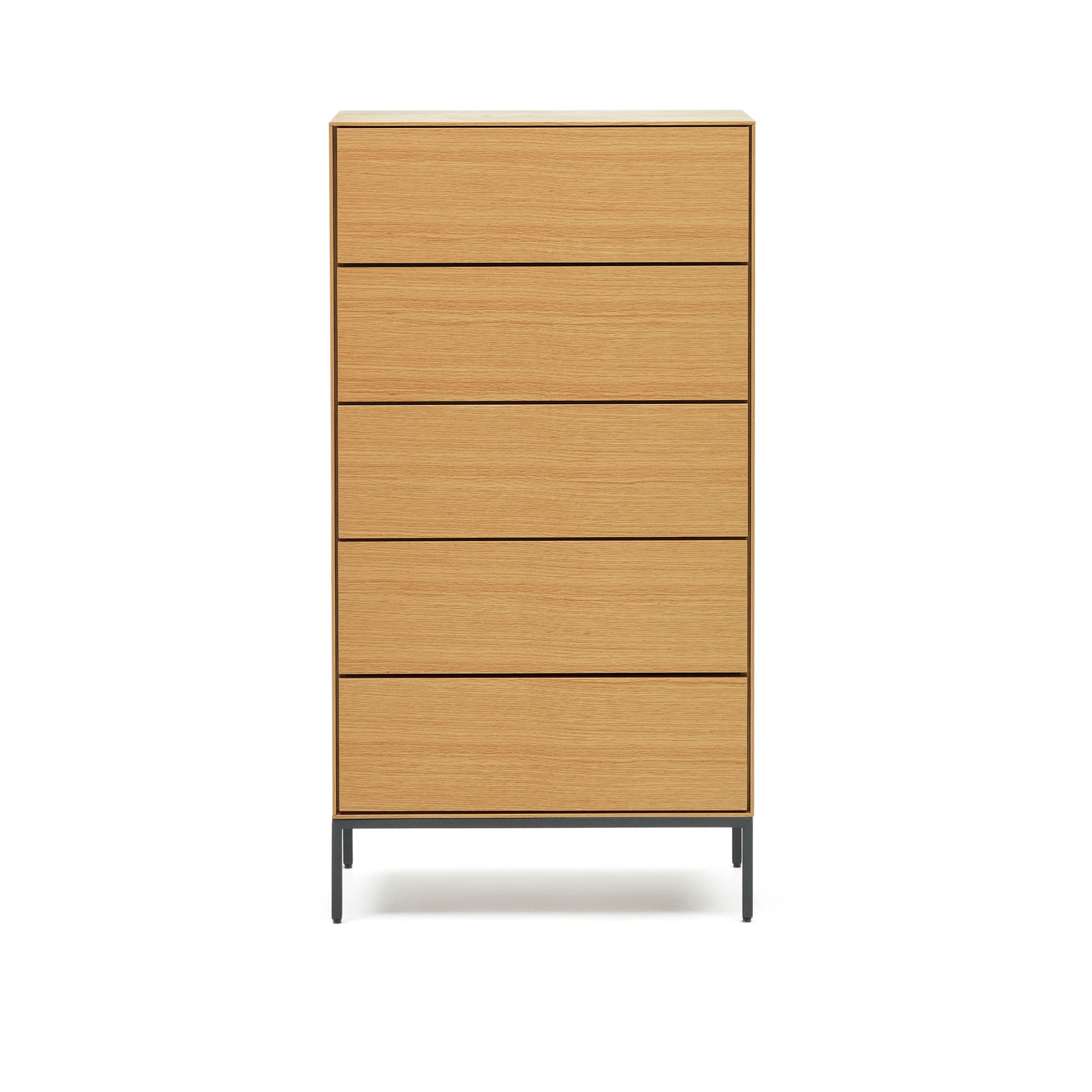 Kave Home Vedrana Kommoden (Eiche, Neu, Schwarz)