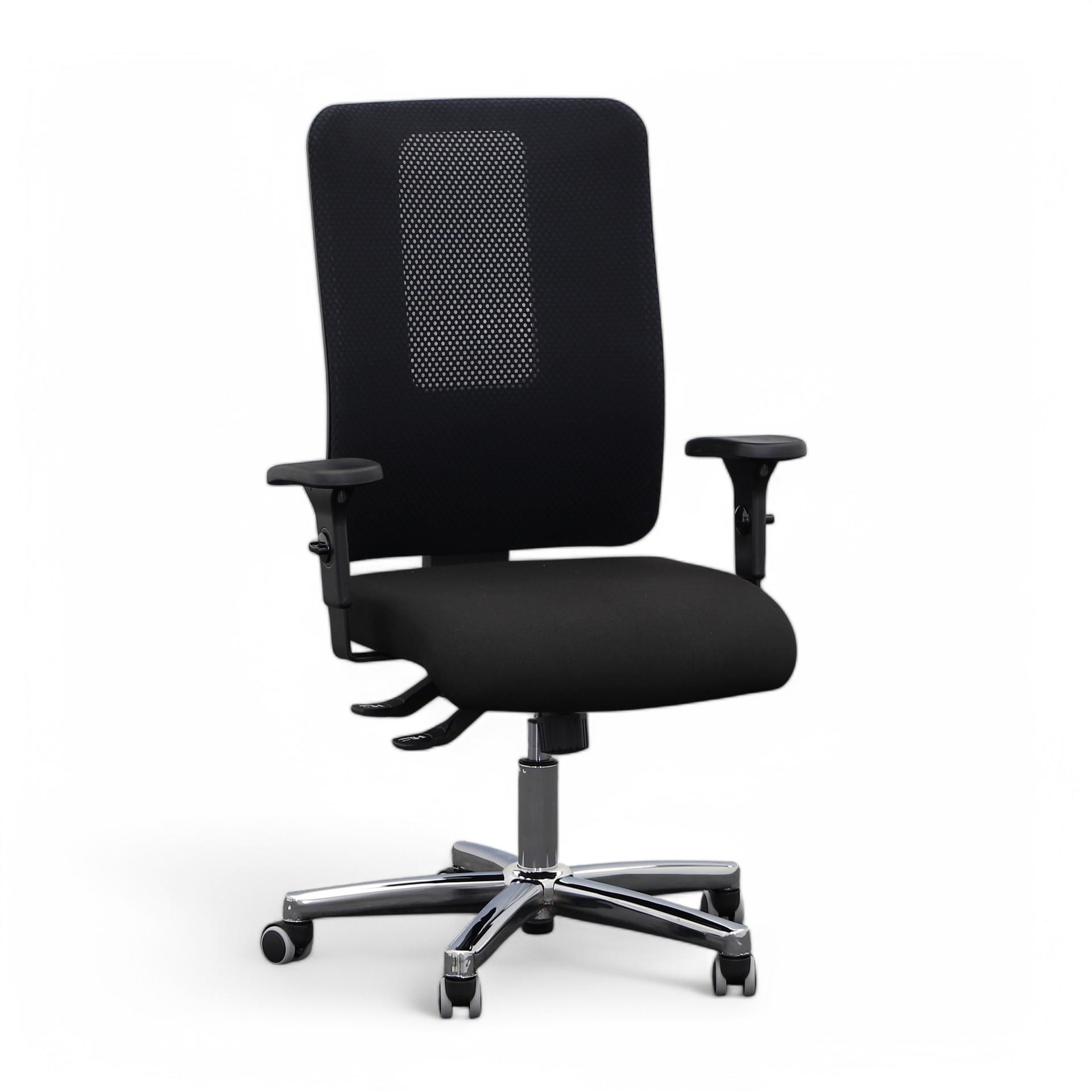 Chaise de bureau pivotante Topstar Open X N (Noir, Nouveau, 2D Accoudoirs)