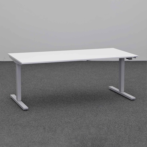 Bureau 1 tiroir coloris blanc-graphite - Longueur 115 x Profondeur